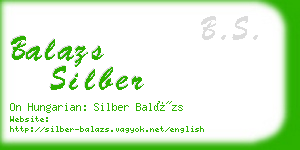 balazs silber business card